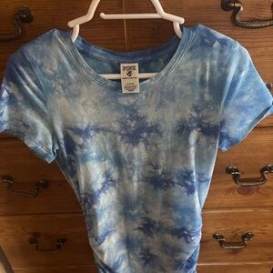 PINK Victoria's Secret Sky Blue Tie-Dye Tee
